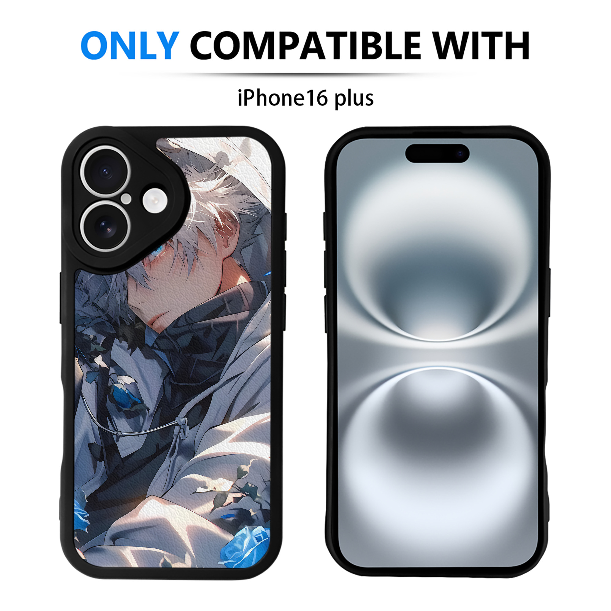 （画像用） 呪術廻戦 Jujutsu Kaisen 【iPhone 16シリーズ対応】シリコンスマホケース（レザー調） 材質：シリコン